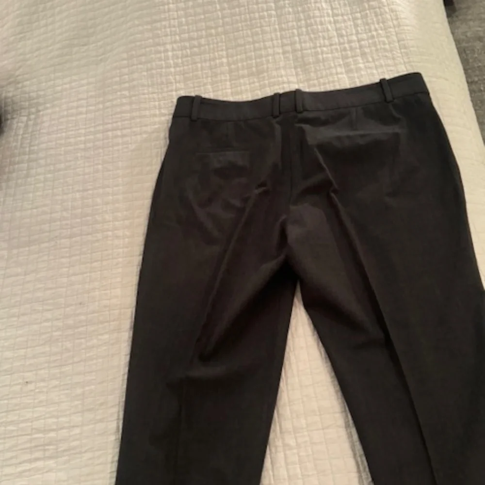 Theory women traceable wool charcoal grey straight trousers size 10 - Picture 3 of 8